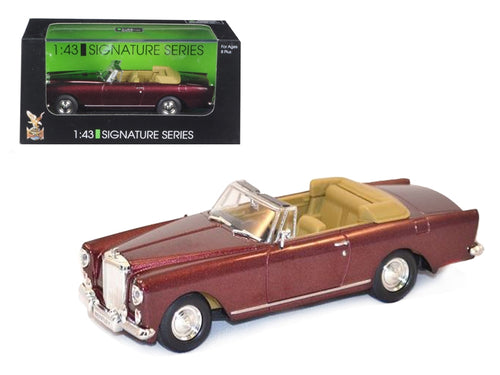 1961 Bentley Continental S2 Park Ward DHC Convertible Burgundy 1/43 Diecast Car Model by Road Signature Road Signature